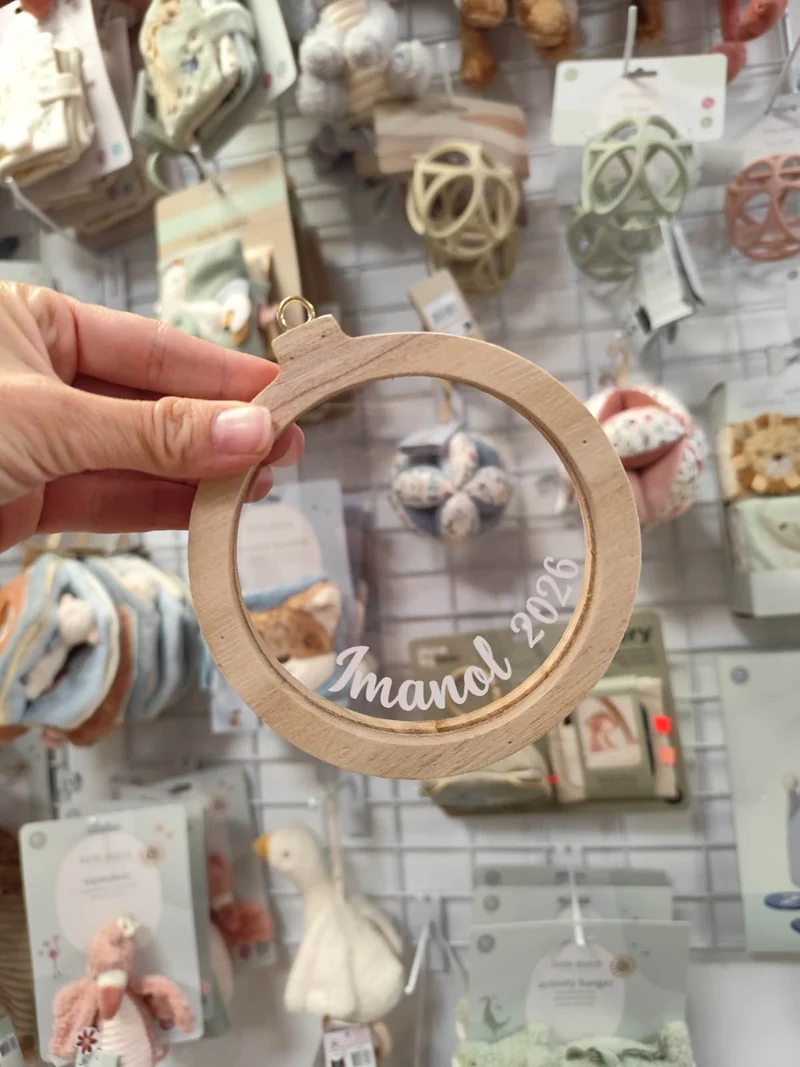 Bola de Navidad con huella – Transparente · Petit Artichaut
