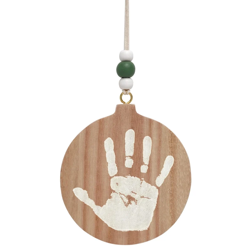 Bola de Navidad con huella – Madera · Petit Artichaut