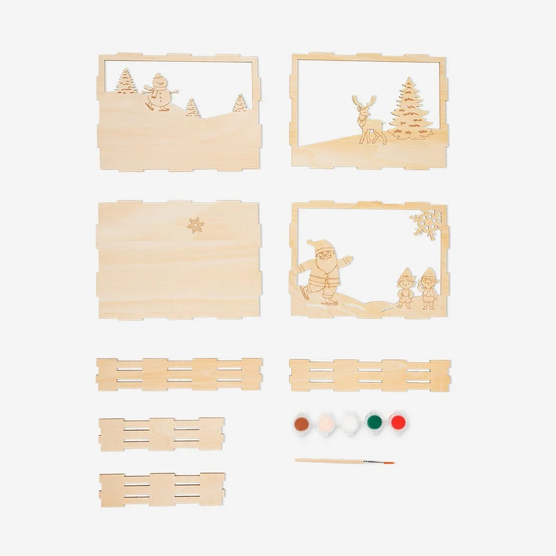DIY Christmas scene with paint