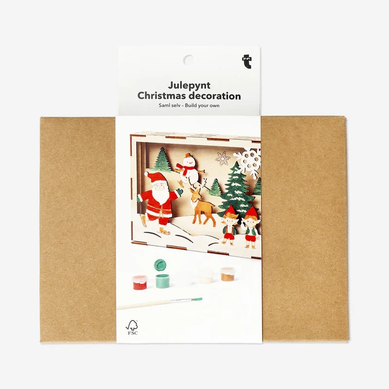 DIY Christmas scene with paint