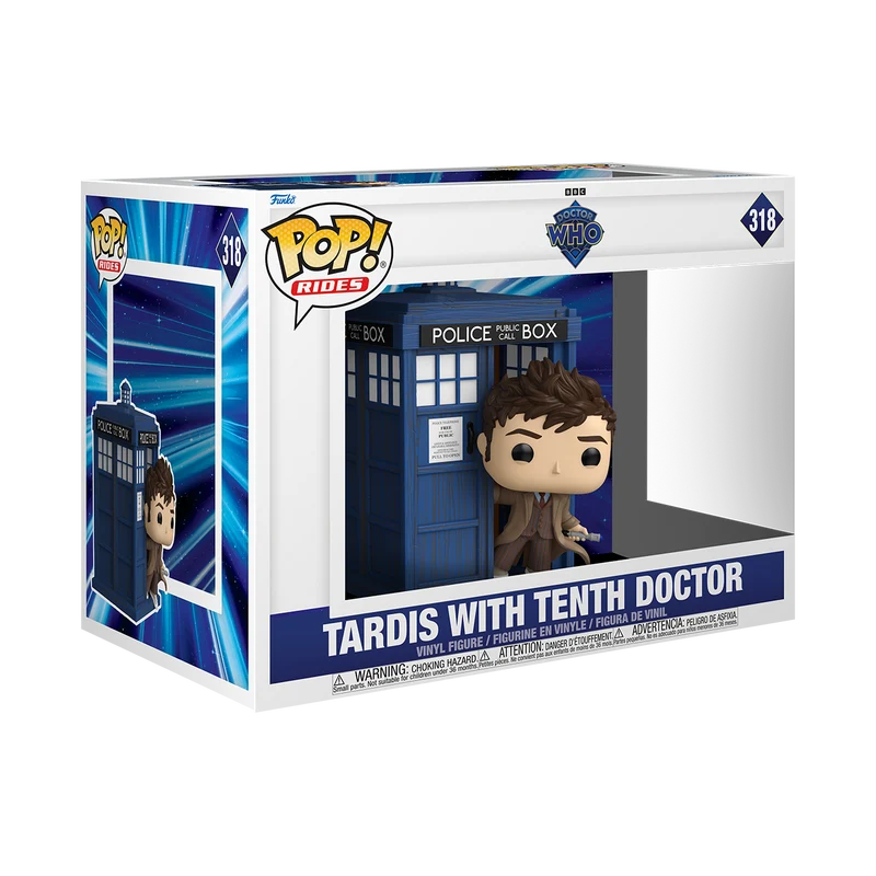 Funko Pop Rides Deluxe: Doctor Who - Tenth Doctor con TARDIS