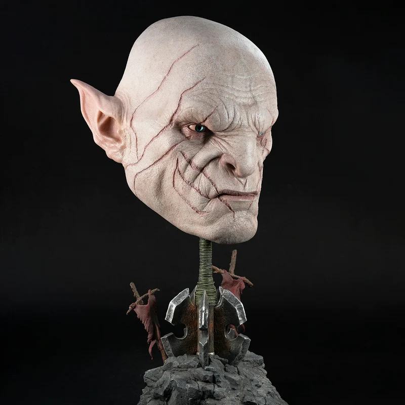 Pure Arts Life Size Bust: El Hobbit - Mascara Artistica de Azog 21 Pulgadas
