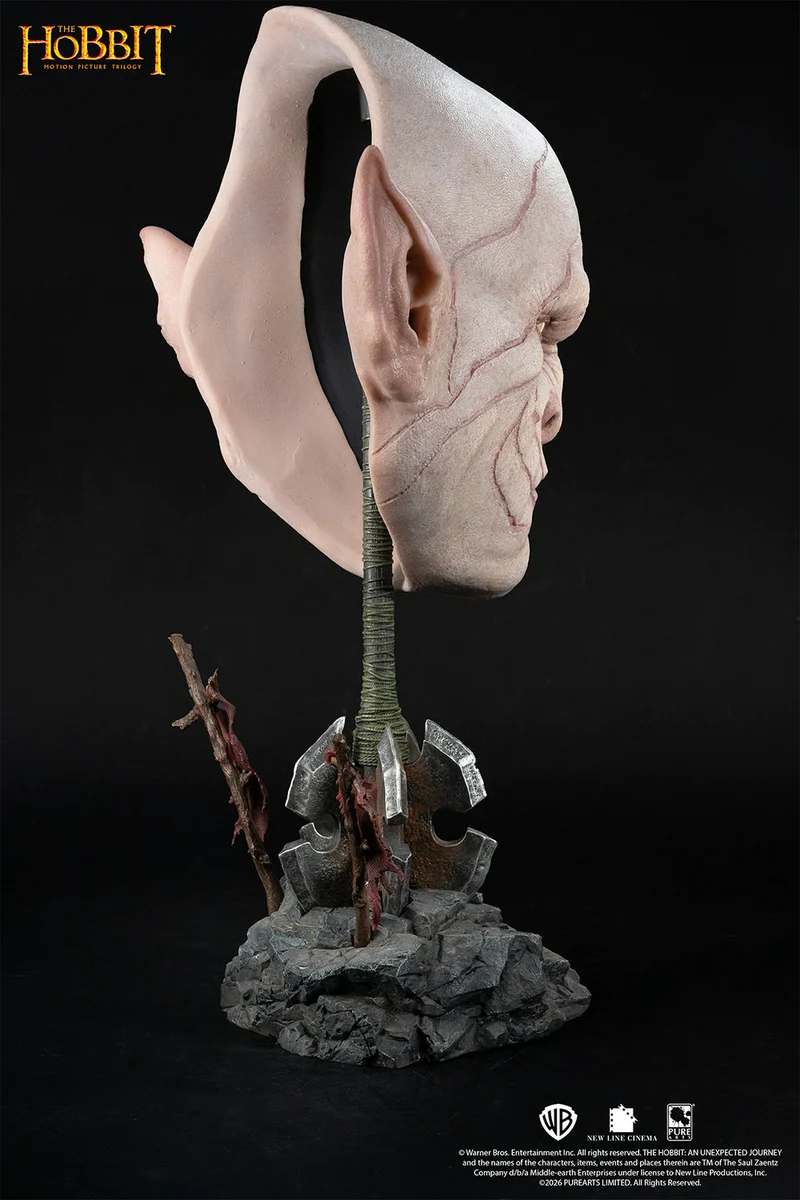 Pure Arts Life Size Bust: El Hobbit - Mascara Artistica de Azog 21 Pulgadas