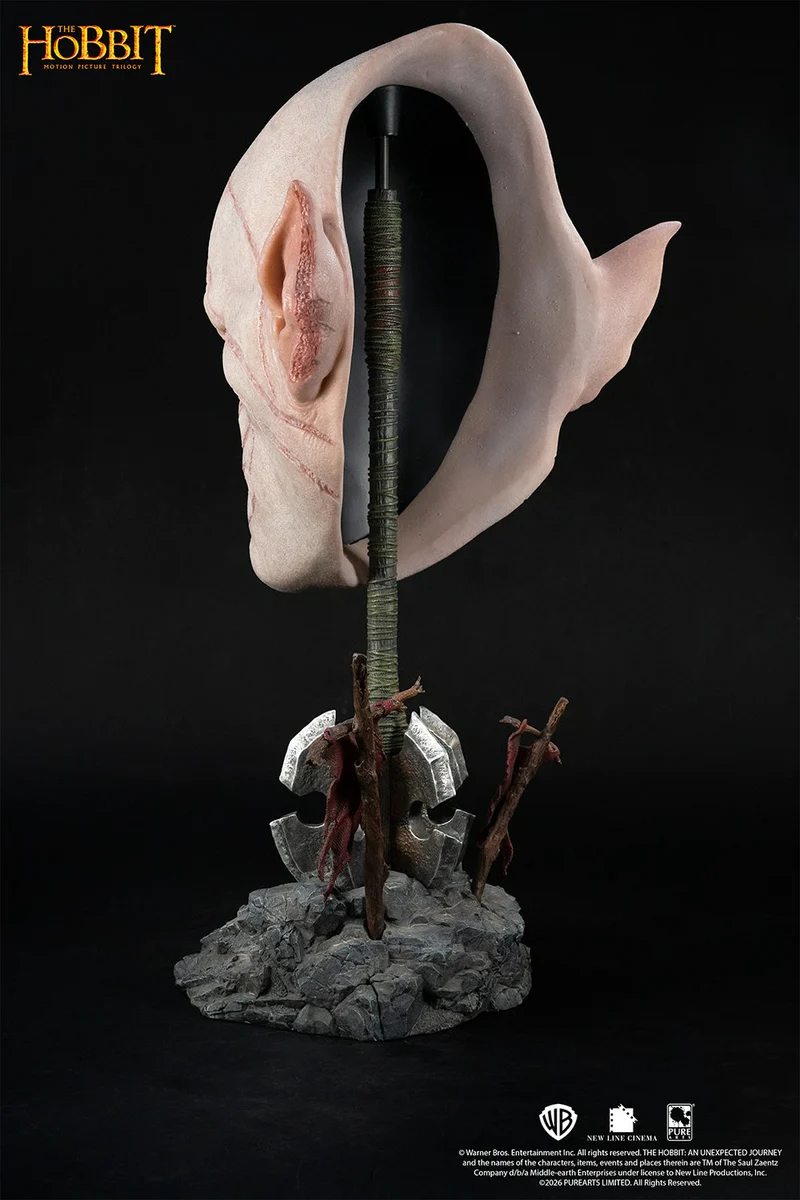 Pure Arts Life Size Bust: El Hobbit - Mascara Artistica de Azog 21 Pulgadas
