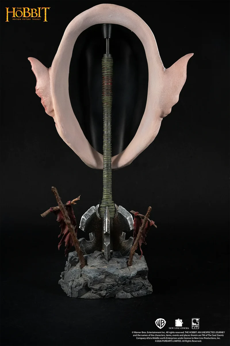 Pure Arts Life Size Bust: El Hobbit - Mascara Artistica de Azog 21 Pulgadas