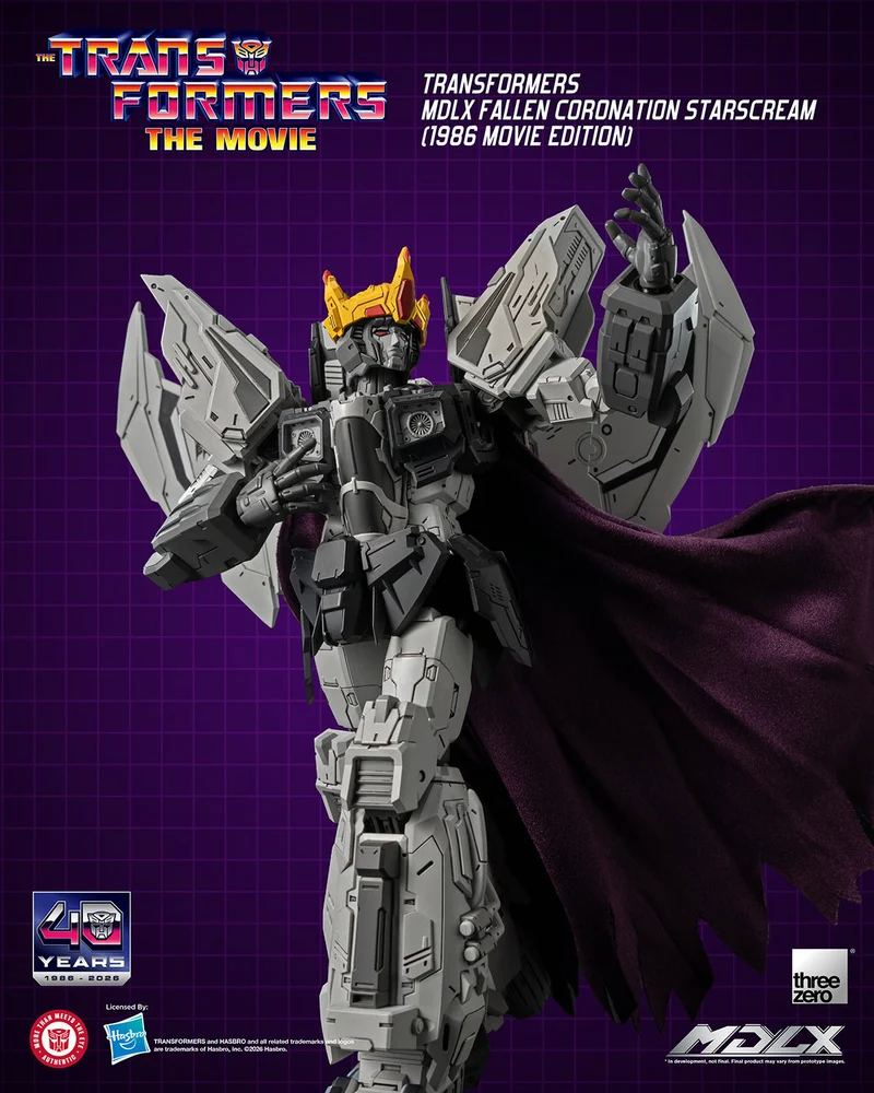 Threezero MDLX: Transformers 1986 Movie Edition - Starscream de la Coronacion Caida 7.8 Pulgadas
