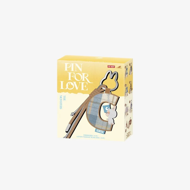 POP MART: Labubu The Monsters - Pin for Love Series - Letter Pendant Blind Box (A-M)