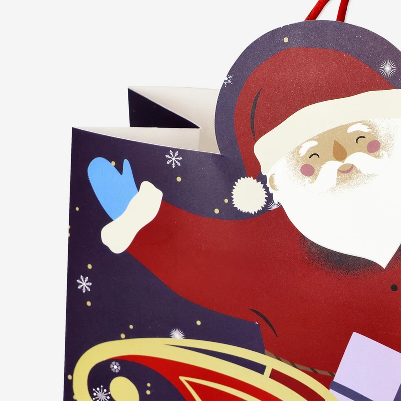 Gift bag with santa's sleigh
