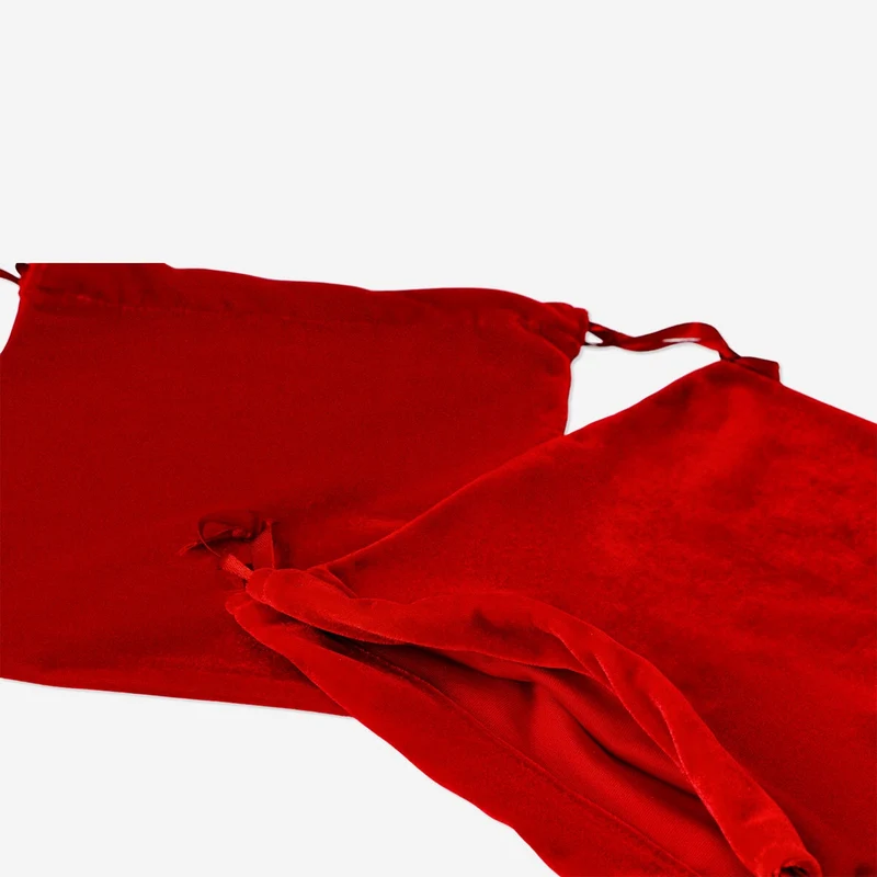 Reusable velvet drawstring gift bags - 2 pcs
