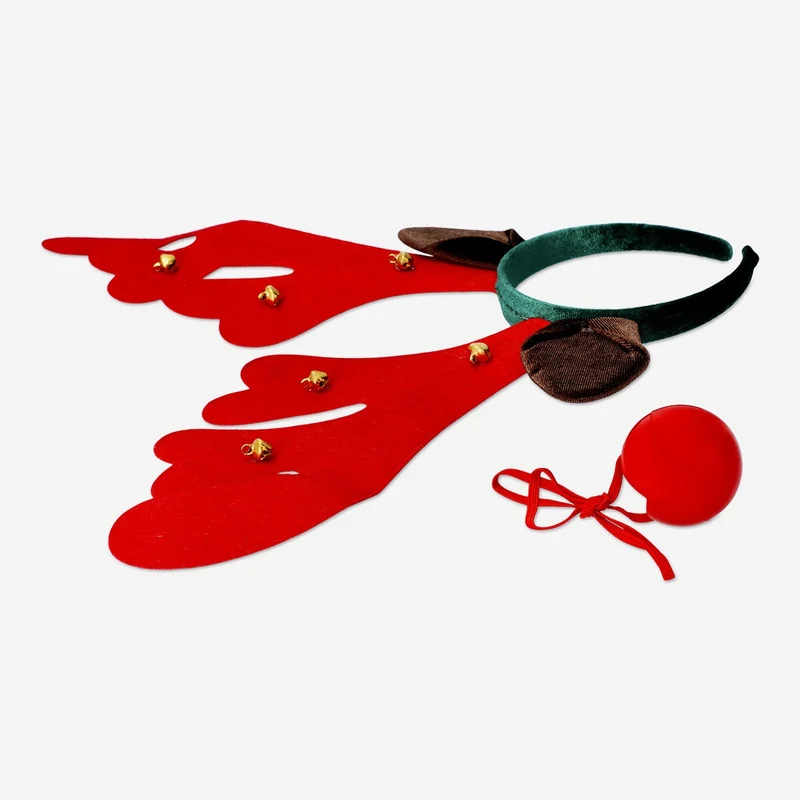 Reindeer hairband with red nose
