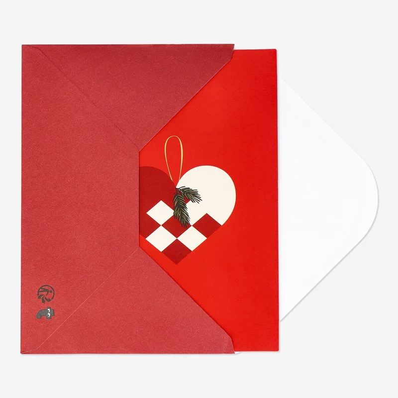 Christmas heart card with envelope
