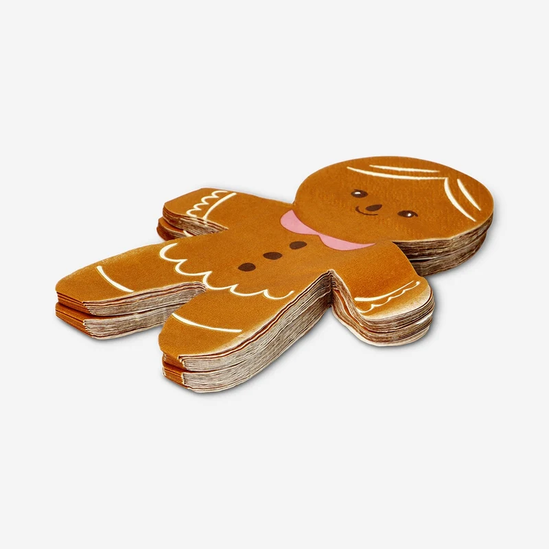 Gingerbread man napkins - 16 pcs