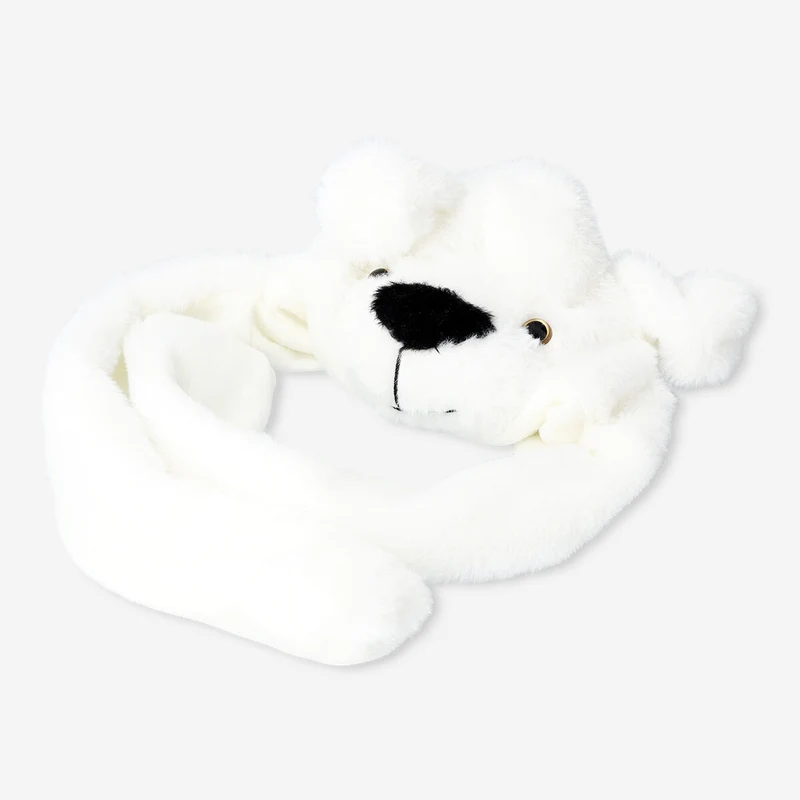 Polar bear hat with moving ears