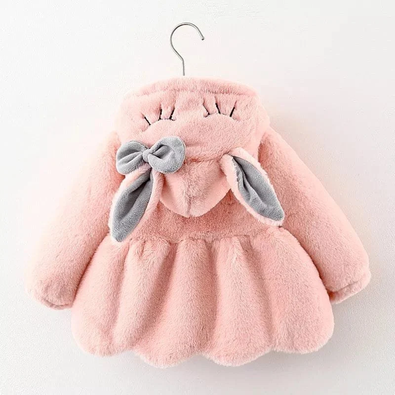 Rabbit Ears Jacket: Winter Hooded Coat for Toddlers