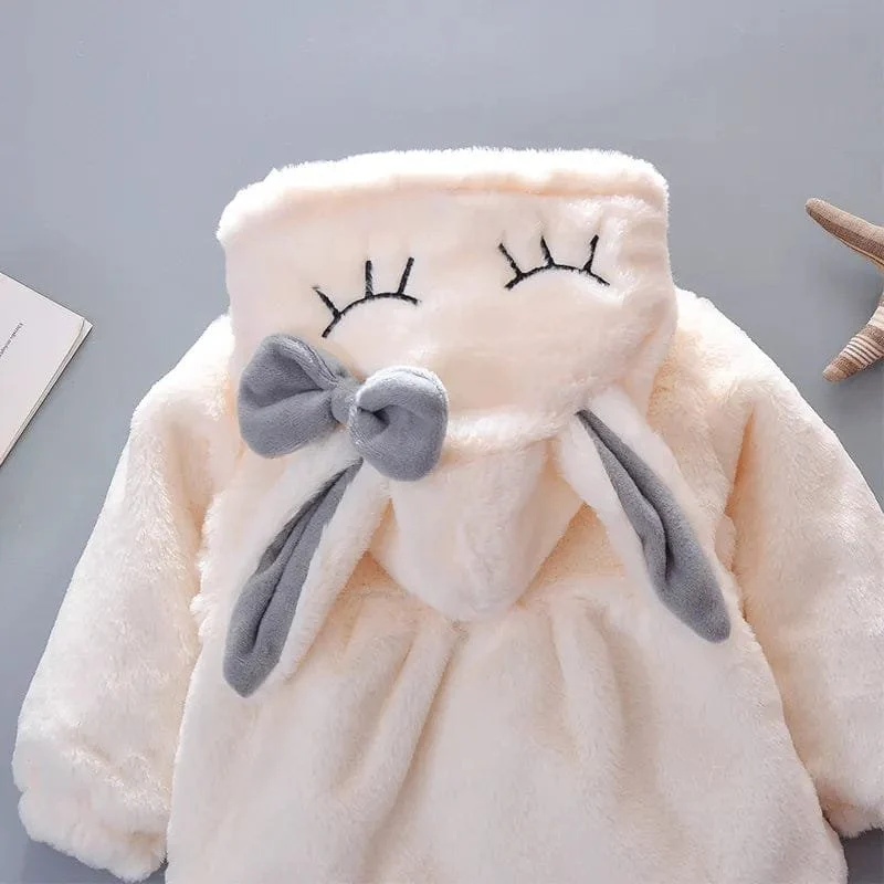 Rabbit Ears Jacket: Winter Hooded Coat for Toddlers