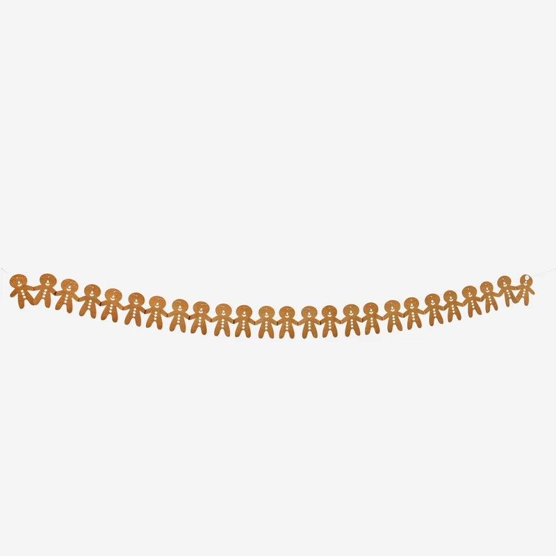 Gingerbread man paper garland - 300 cm