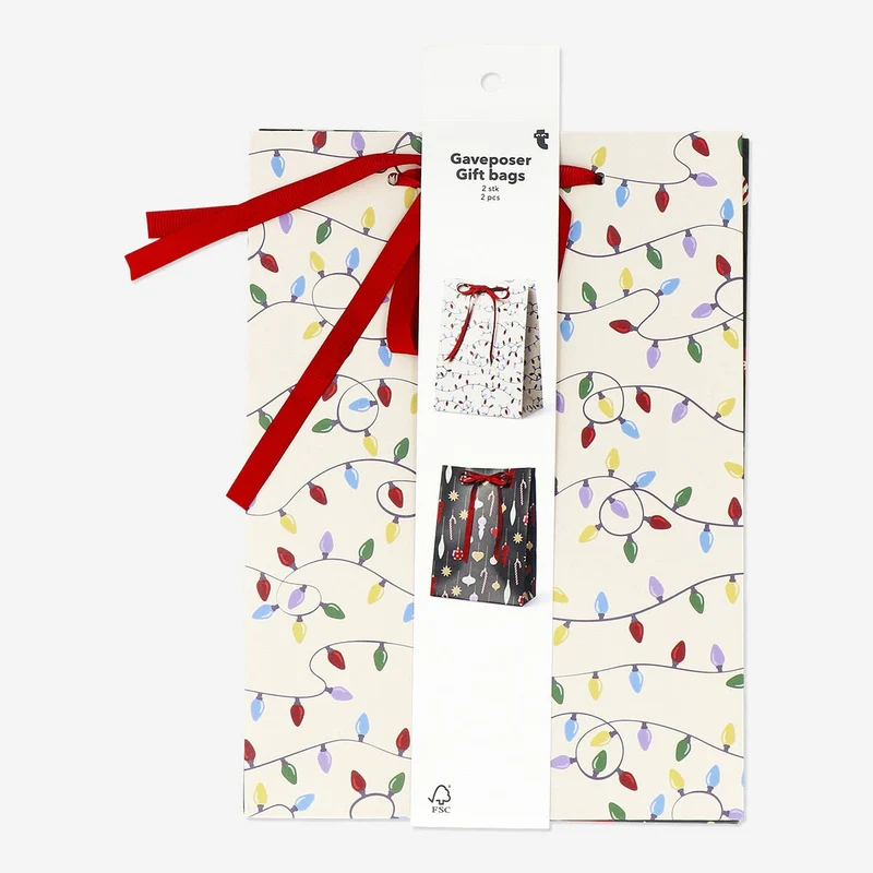 Gift bags with Christmas designs - 2 pcs