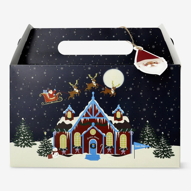Gift box with santas