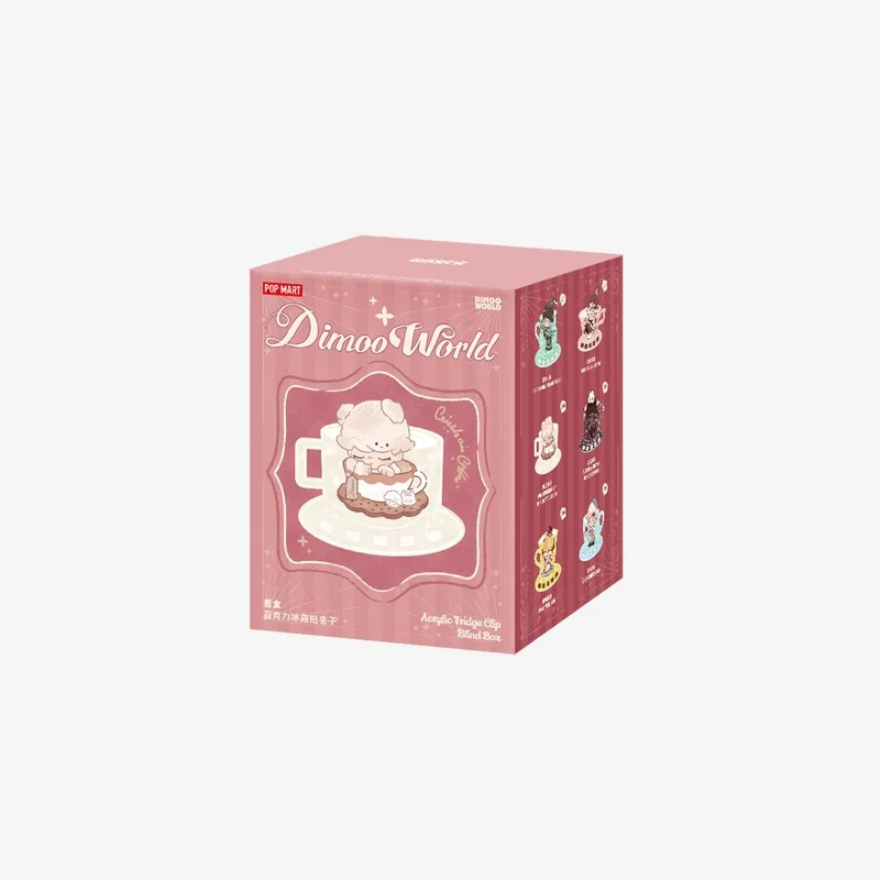 POP MART: DIMOO - Crush On Coffee Series - Acrylic Fridge Magnet Clip Blind Box