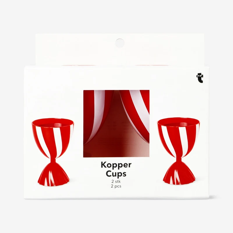 Small cups with candy stripes - 2 pcs