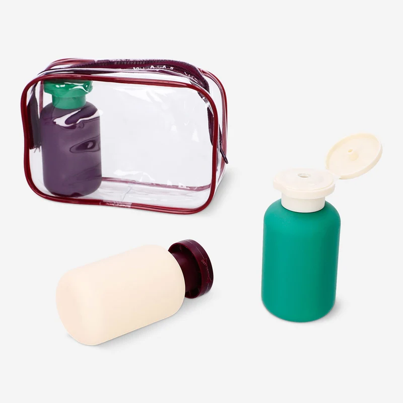 Travel set with matte bottles - 3 pcs