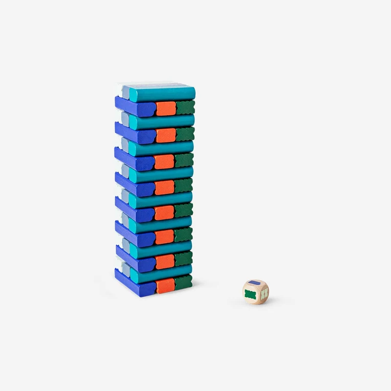 Wooden stacking tower game