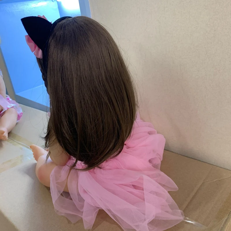 55CM Reborn Pink Princess Bath Toy - Soft Full Body Silicone Doll