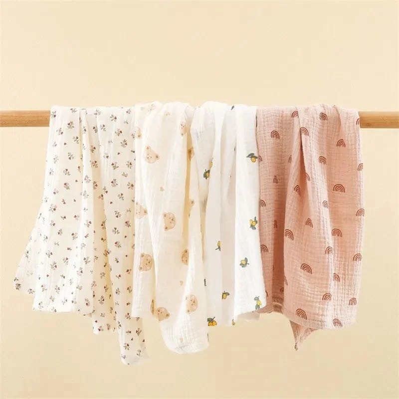 Super Soft Cotton Gauze Muslin Swaddle & Bath Towel