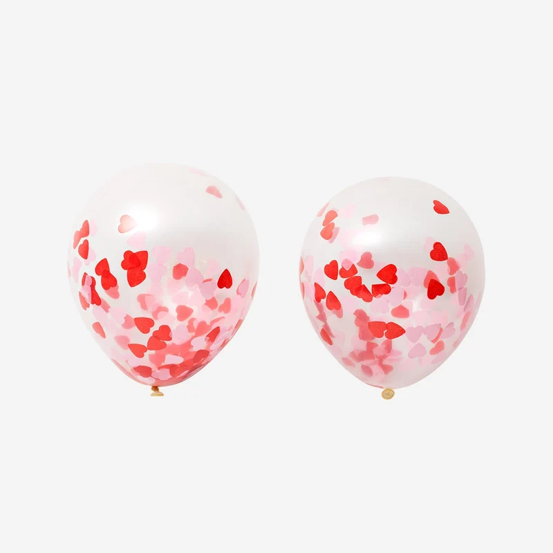 Ballons with confetti. 6 pcs