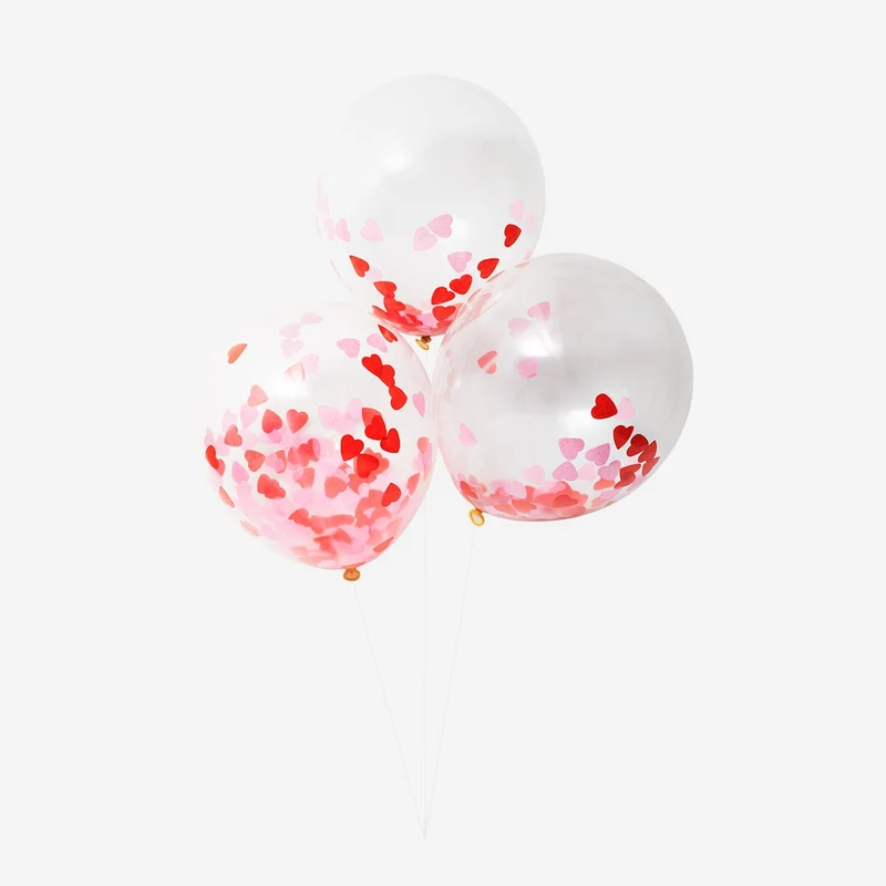 Ballons with confetti. 6 pcs