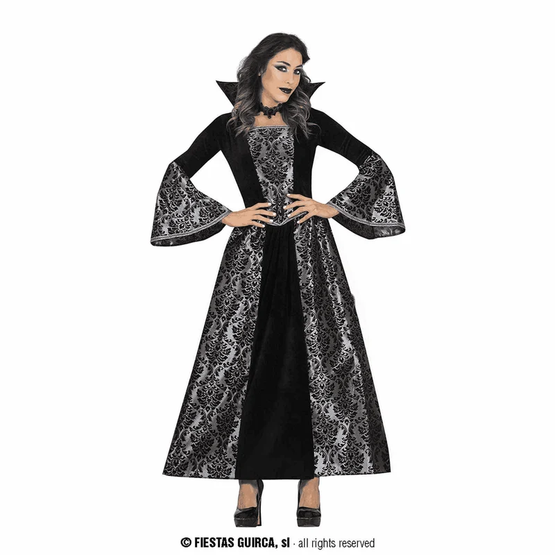 Disfraz Vampiresa Plata Adulto Talla M