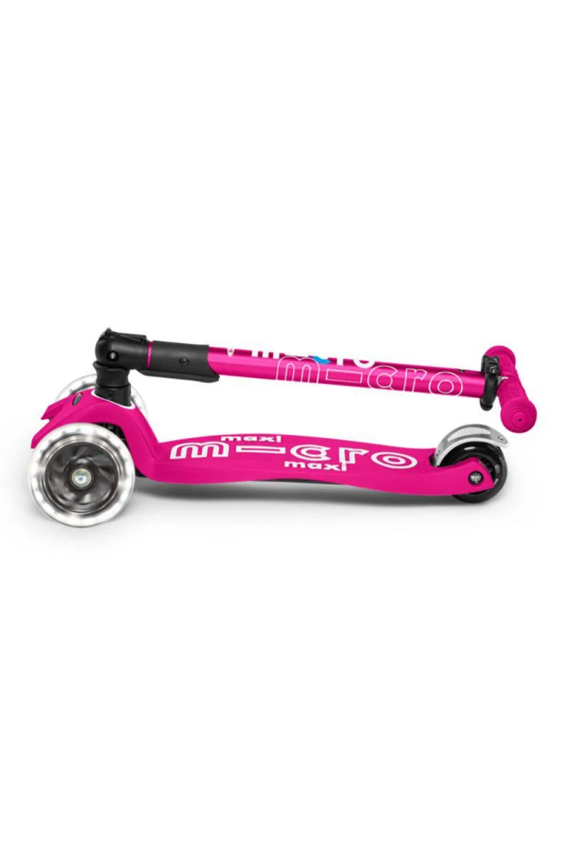 Patinete Maxi Deluxe Plegable LED · Rosa
