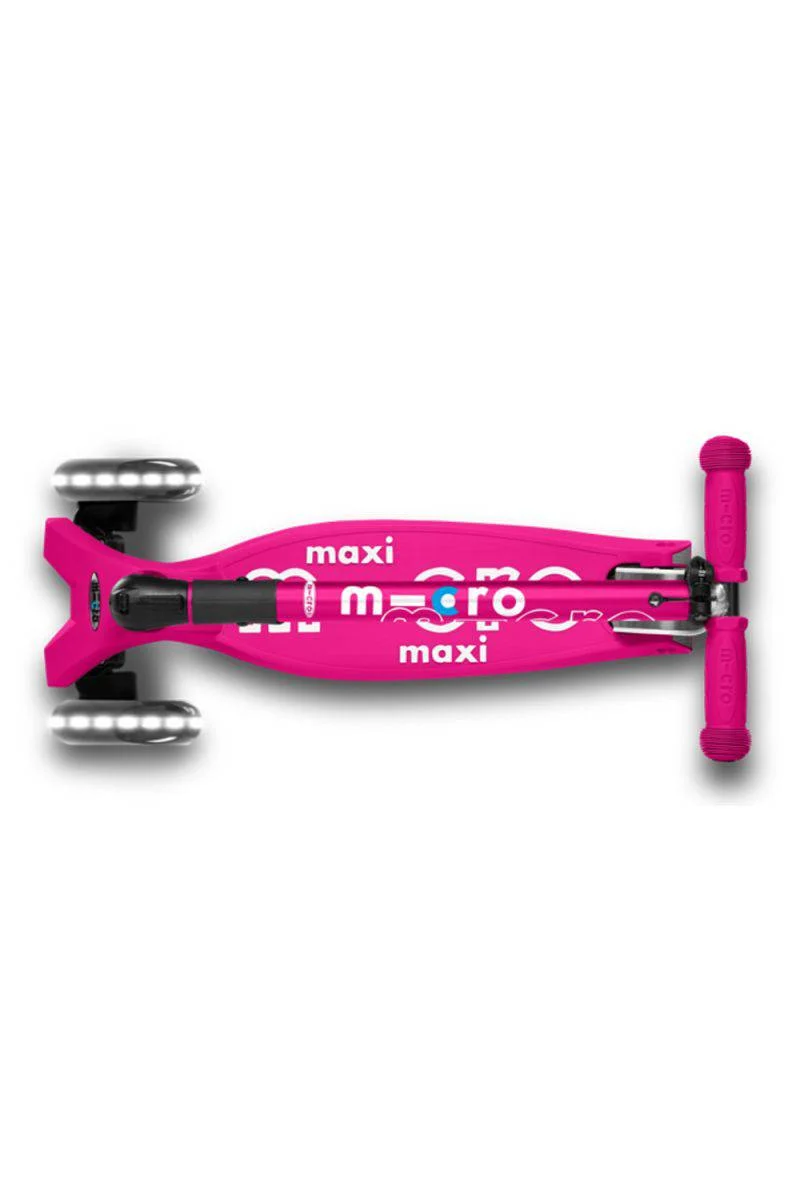 Patinete Maxi Deluxe Plegable LED · Rosa