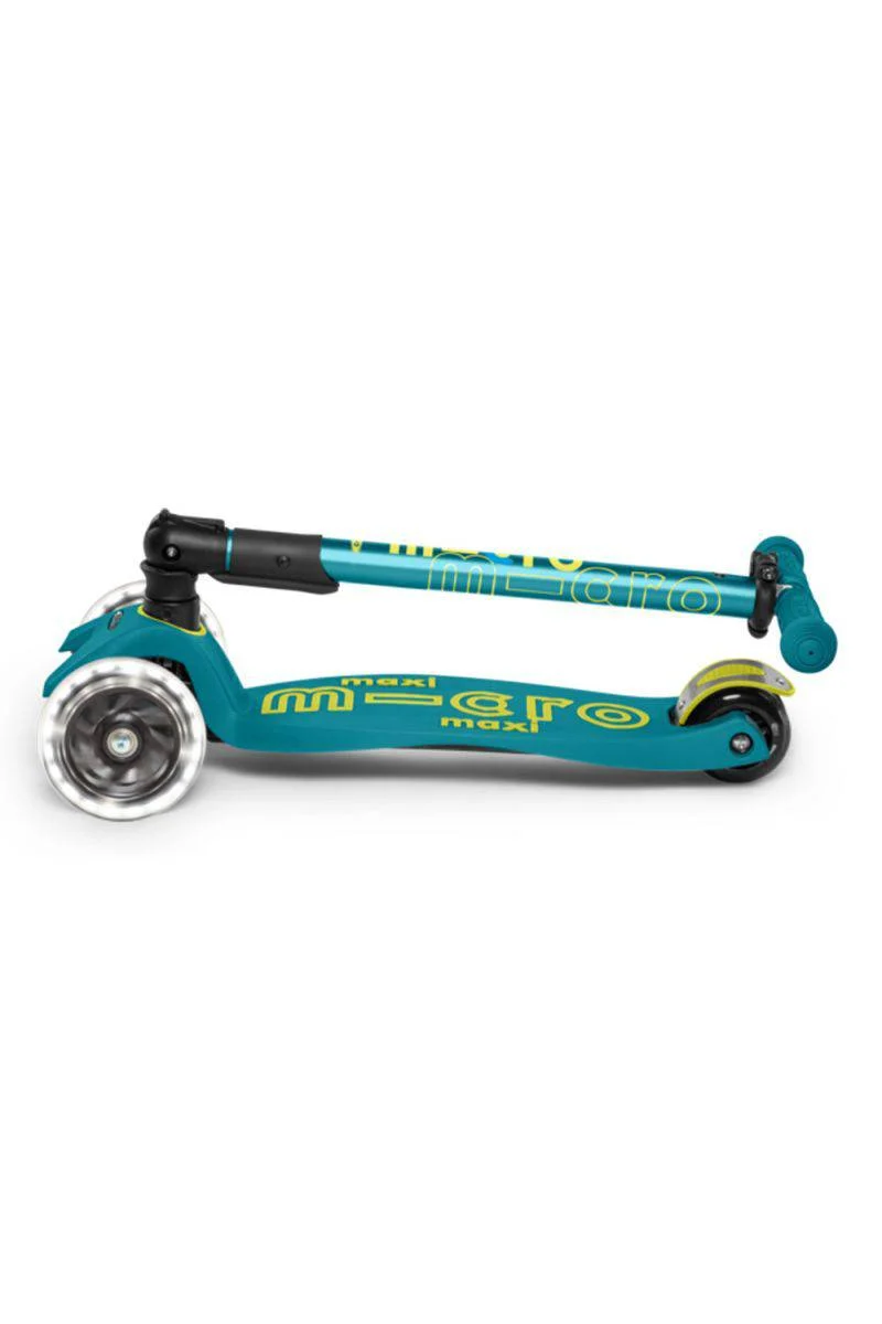 Patinete Maxi Deluxe Plegable LED · Turquesa