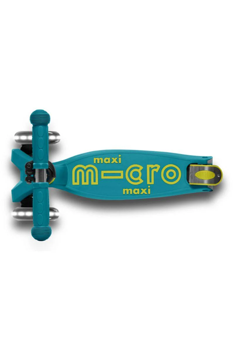 Patinete Maxi Deluxe Plegable LED · Turquesa