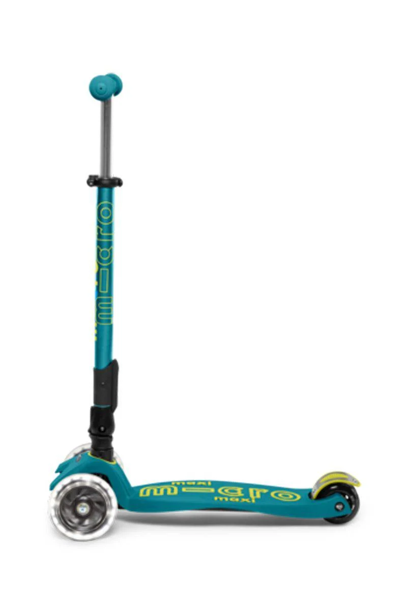 Patinete Maxi Deluxe Plegable LED · Turquesa