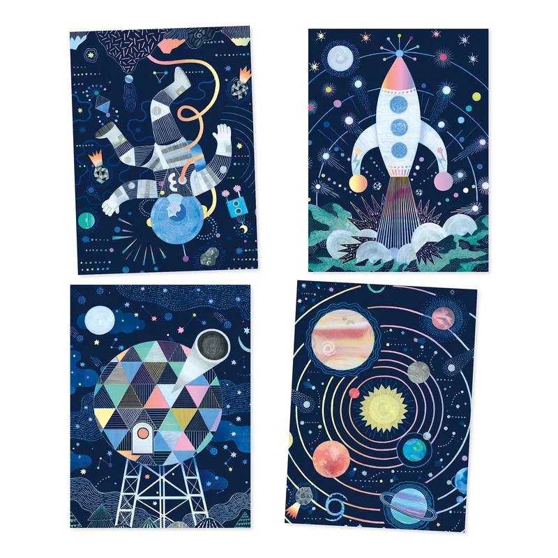 Cuadros para rascar Misión cosmos · DJECO