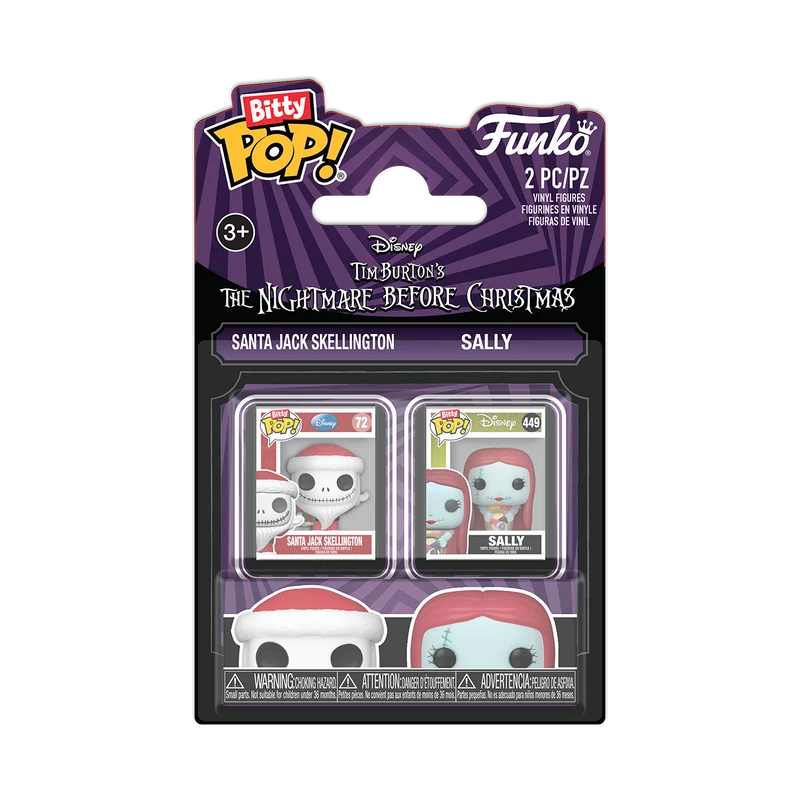 Funko Bitty Pop: Mundo de Jack - Santa Jack y Sally 2 Pack