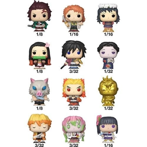 Funko Bitty Pop Singles: Demon slayer 32 Pc - 1 Figura Sorpresa UNITARIO