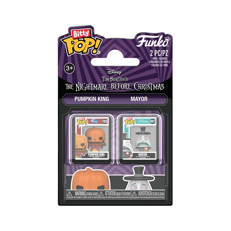 Funko Bitty Pop: Mundo de Jack - Pumpkin Jack y Mayor 2 Pack
