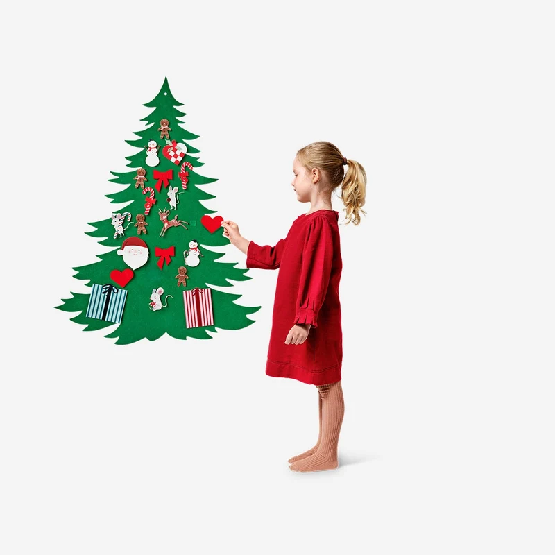 Felt Christmas tree with decorations