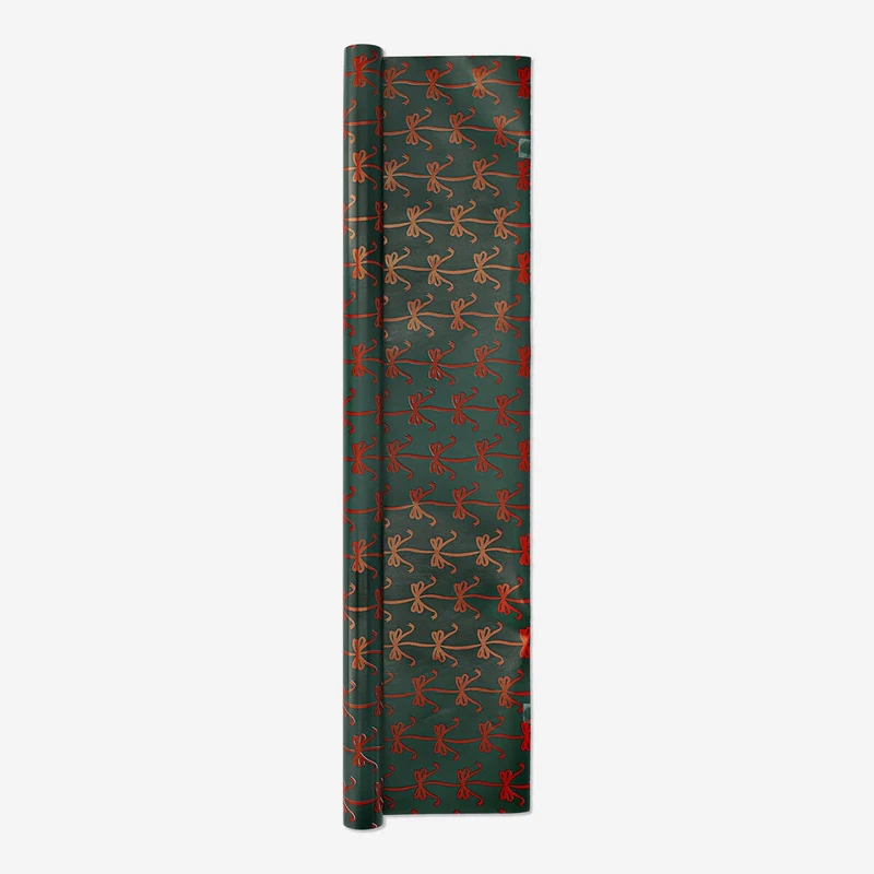 Set of wrapping paper with Christmas flowers - 3 pcs