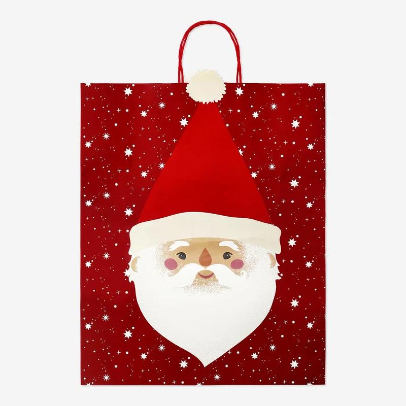 Gift bag with santa's face