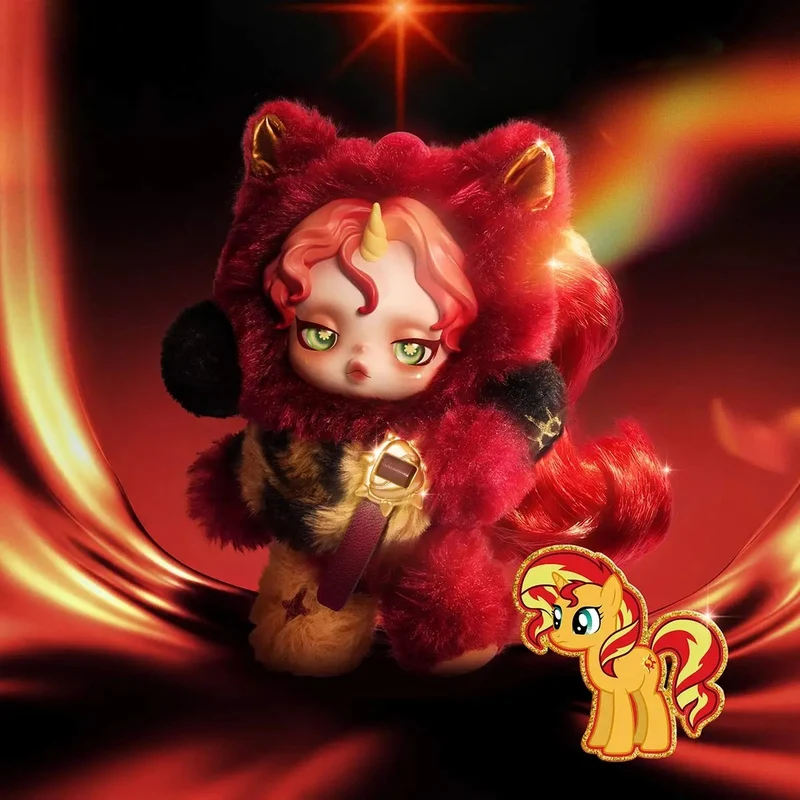 POP MART: Labubu Skullpanda x My Little Pony Doll Pendant