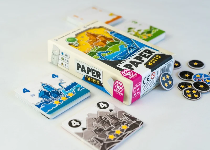 Paperworld - Juego de mesa - Tranjis - 2-4 jugadores - 8+ años - 20 min