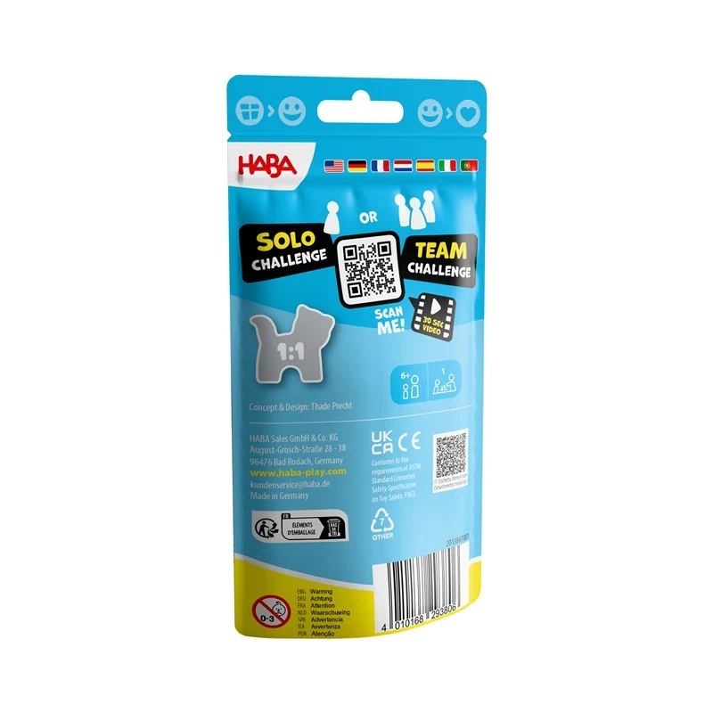 Stacking Challenge Animales - Juego de mesa - Haba - 1 jugador - 6+ años - 10 min