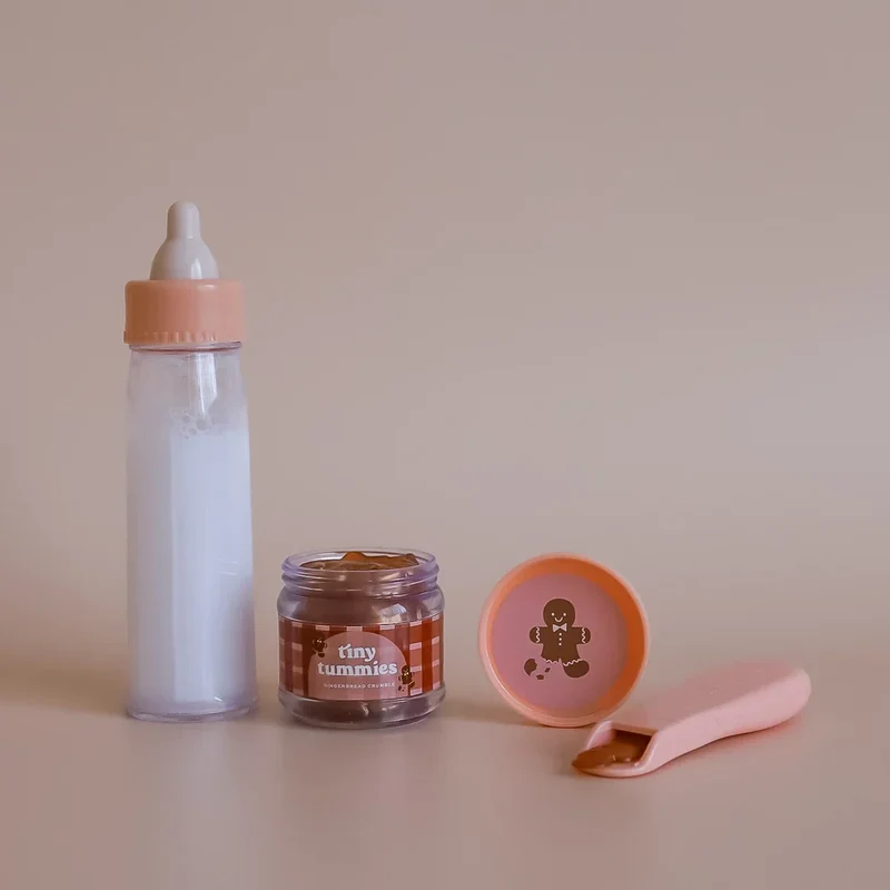 Biberon Mágico y Potito Navidad con cuchara para muñecos · Tiny Harlow