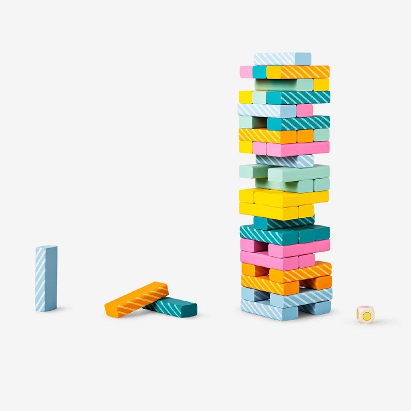 Lawn game - Wooden stacking tower