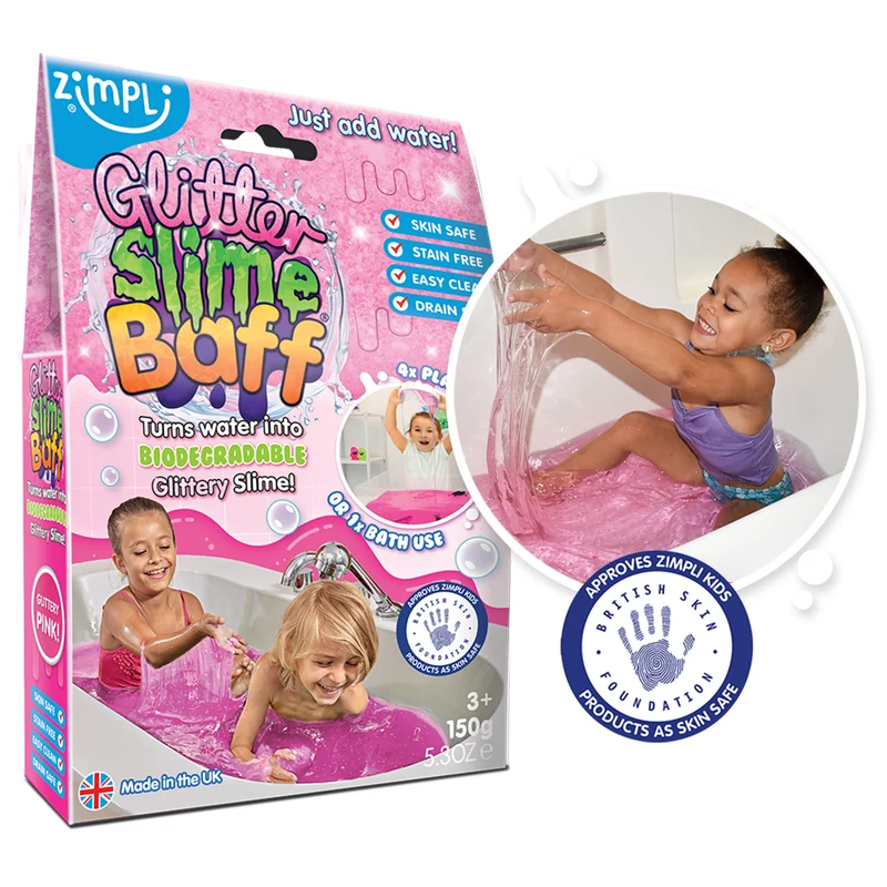 Slime para el baño Glitter Rosa · Zimpli