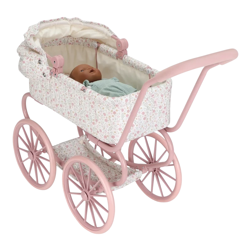 Carrito capazo metal Flores & Mariposas · Little Dutch